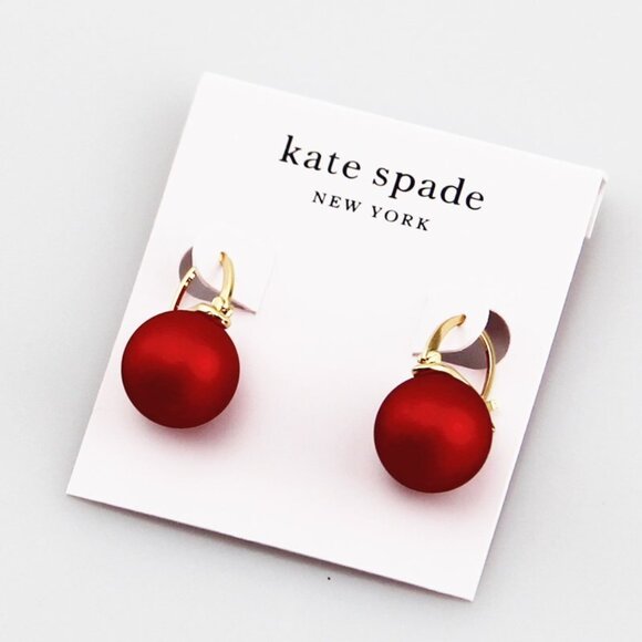 Kate Spade Red Bead Stud Earrings - Picture 5 of 5
